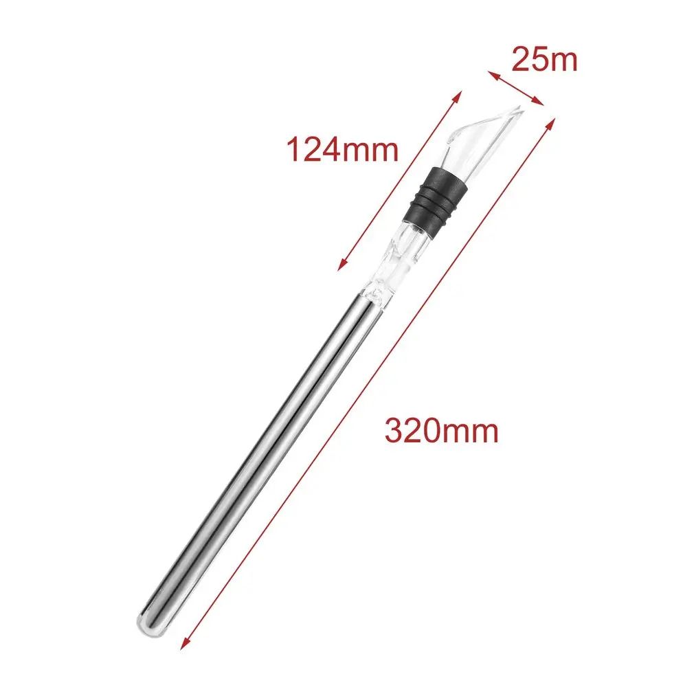 ChillPro Stainless Steel Ice Wine Chiller with Rapid Iceless Wine Cooler Stick