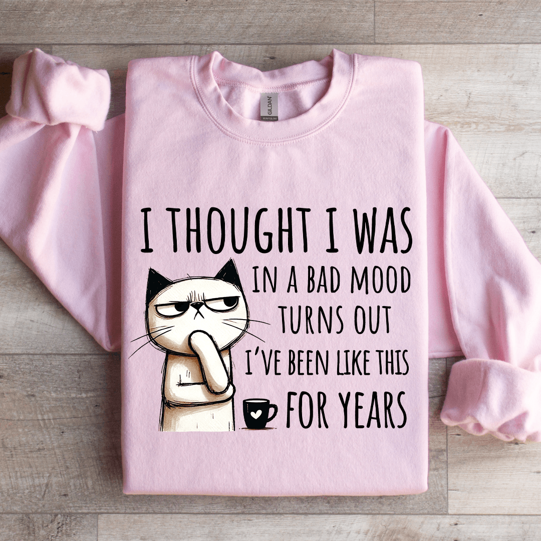 I Thought I Was In A Bad Mood Turns Out Sweatshirt