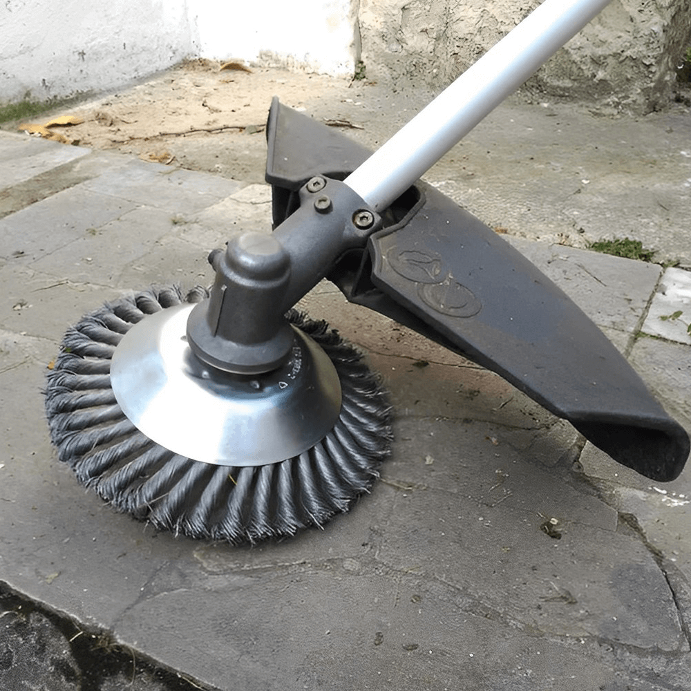 Durable Weed Trimmer Head | Easy To Clean And Maintain Steel Wire Weed Brush | Derusting Weeding Brush