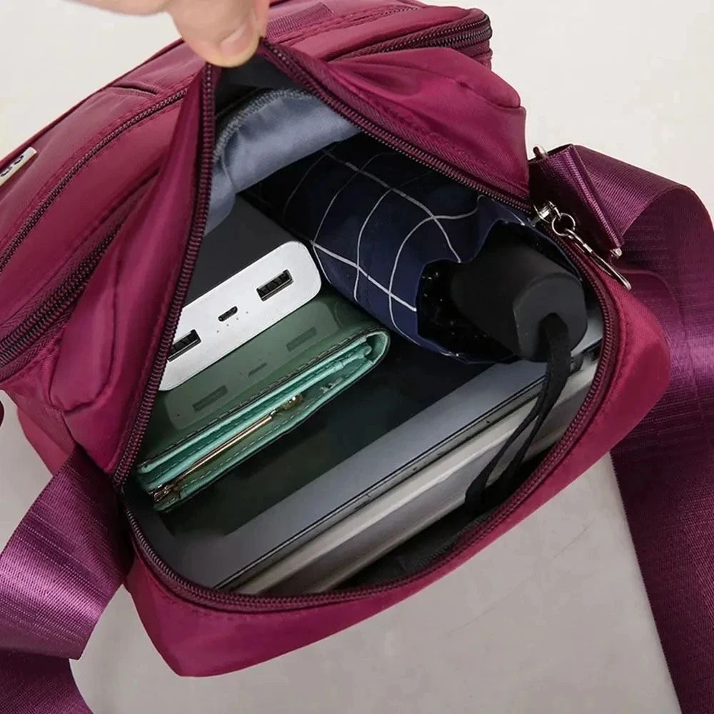 Multifunctional Waterproof Nylon Messenger Crossbody Bag