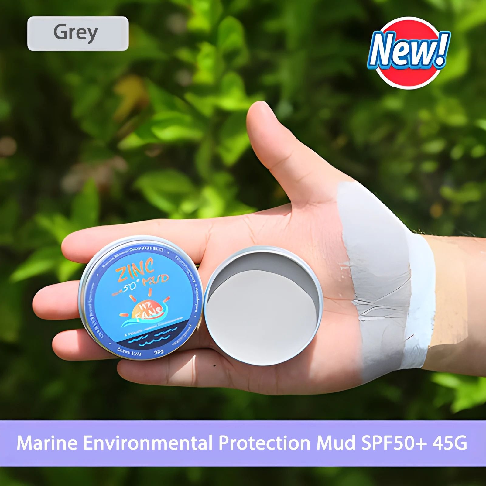 Eco-Friendly Zinc Surfing & Diving Sunscreen Mud