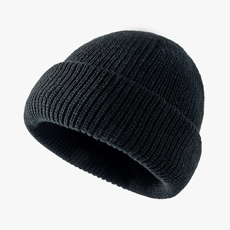 Warm Woolen Hat for Women, Knitted Cold Hat for Men, Autumn and Winter Season Melon Skin Hat