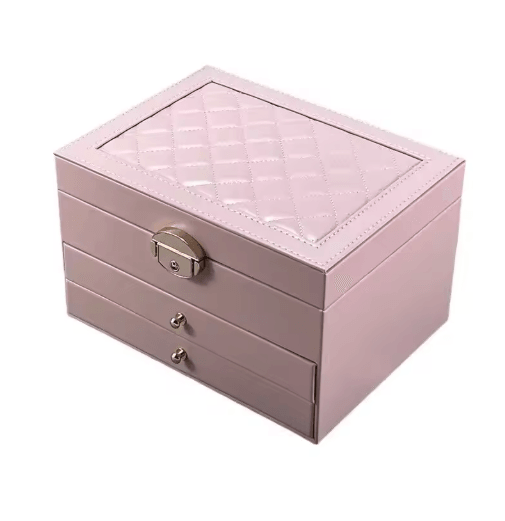 High End Multi Layer Drawer Type Jewelry Box Household Large Capacity Earring Storage Organizer with Oxidation Finish