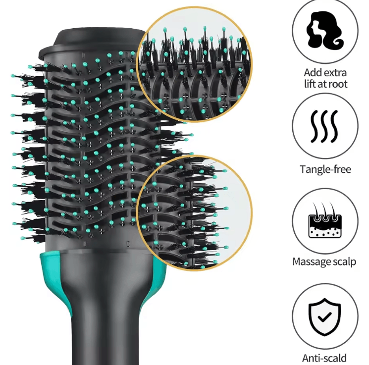 BLUTOOL 4-in-1 Negative Ion Hair Dryer Brush – One-Step Volumizer & Hot Air Styling Tool