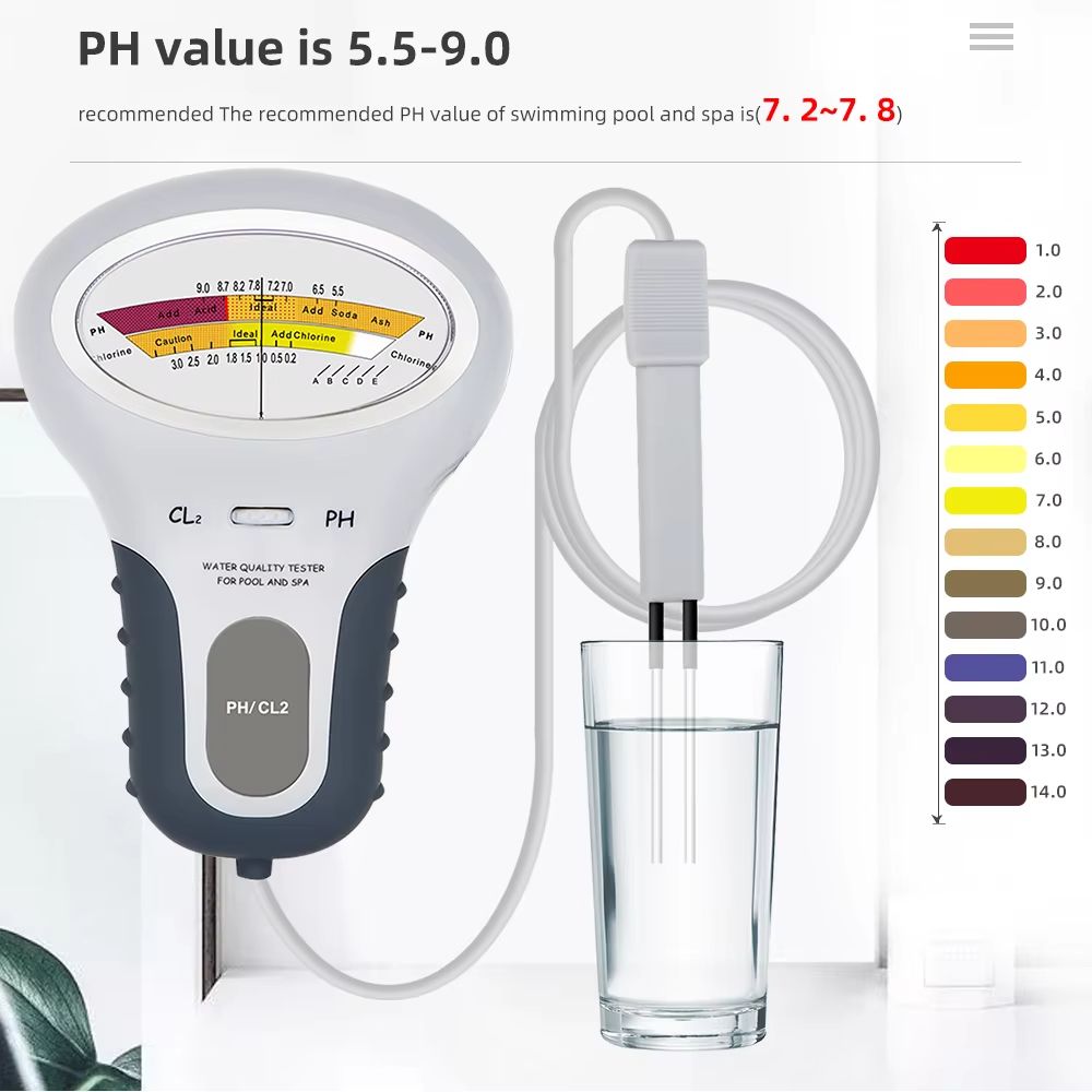 AquaCheck Pro 2-in-1 Digital pH and Chlorine Meter – Professional Water Quality Tester for Pools, Spas & Aquariums