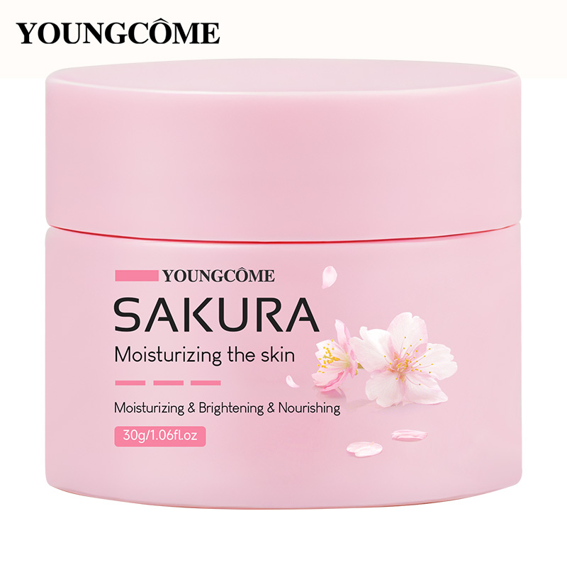 Cherry Blossom Essence Cream Nourishing Face Moisturizer Anti Aging Collagen Repair for Dry Skin