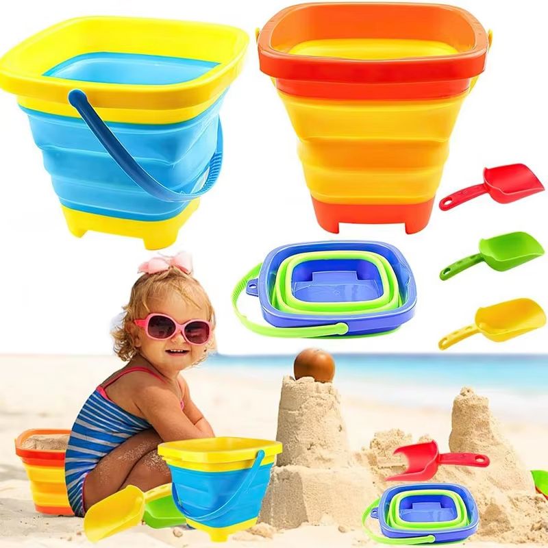 Multifunctional Folding Beach Bucket Portable Water and Outdoor Utility Bucket