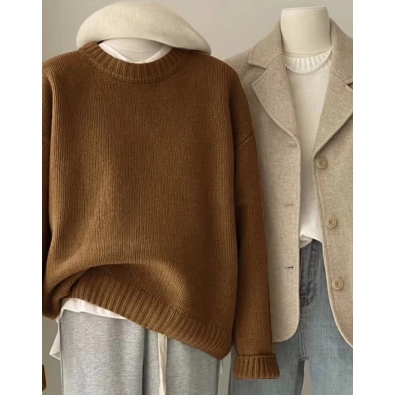 Women's Cashmere Crewneck Sweater in 100% Pure