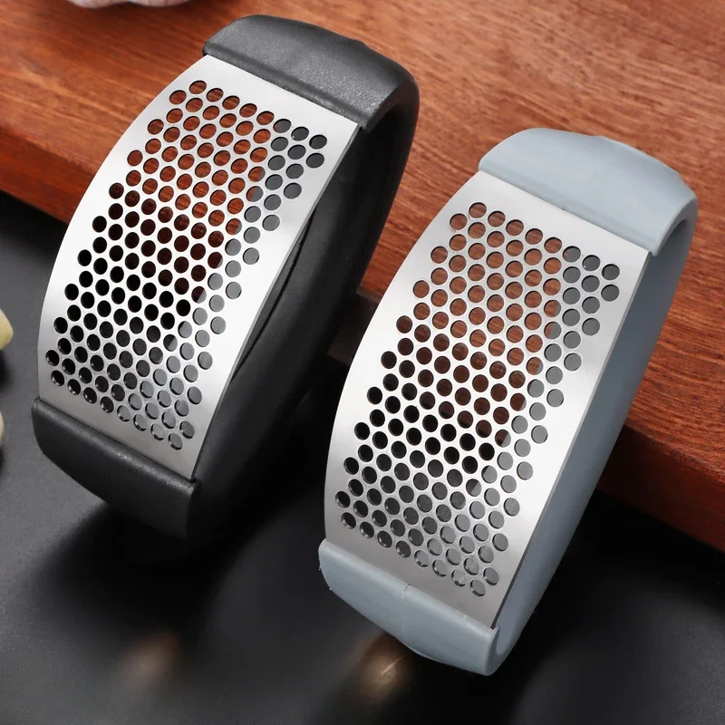 Stainless Steel Garlic Press, Easy Clean Garlic Crusher, Labor Saving Kitchen Gadget, Household Garlic Mashing Tool