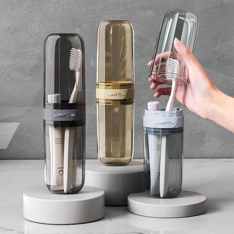 Transparent Travel Toothbrush Case Portable Toothbrush Holder for Business Trips