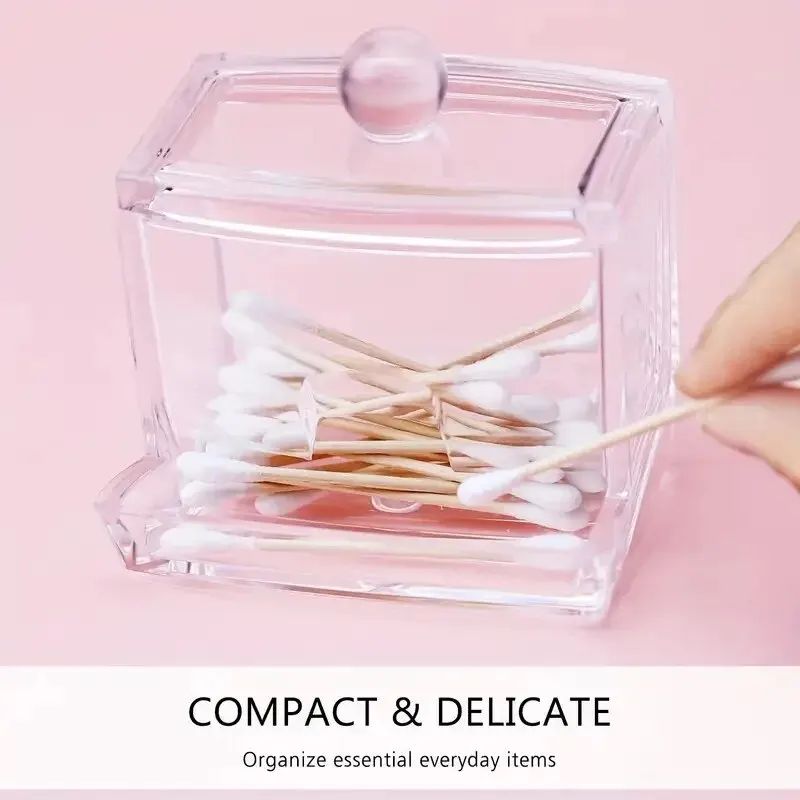 Acrylic Cotton Swab Storage Jar