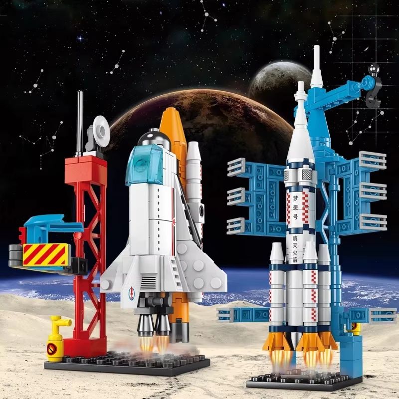 107 Piece Space Rocket Launch Center Building Blocks Set