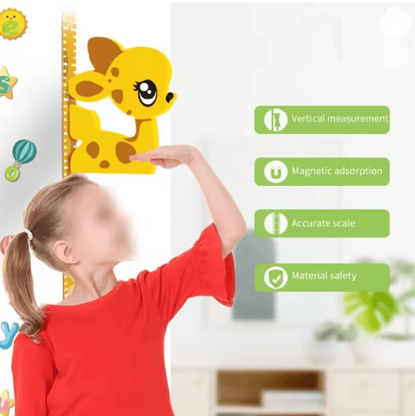 GrowJoy 3D Cartoon Kids Height Wall Stickers