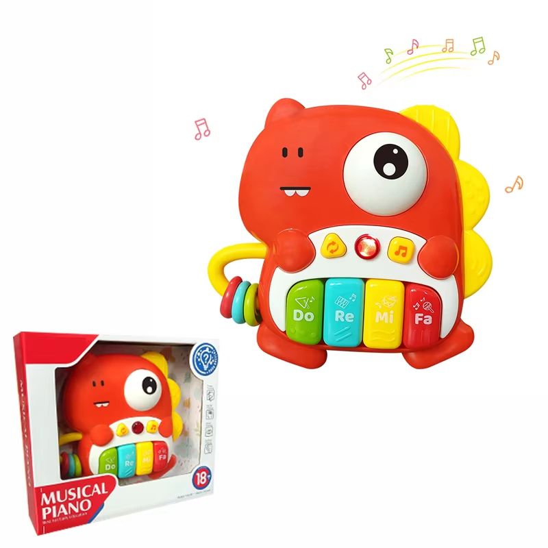 Kids Cartoon Piano Keyboard Game – Animal Sounds Flashing Lights Educational Instrument Toy