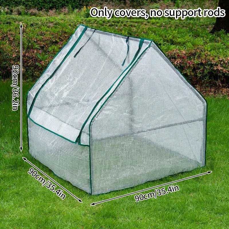 Pop Up Mini Greenhouse Winter Plant Cover with Zipper Freeze Protection Tent