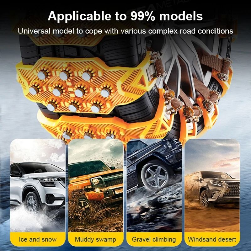 Universal Heavy-Duty Car Snow Tire Chains