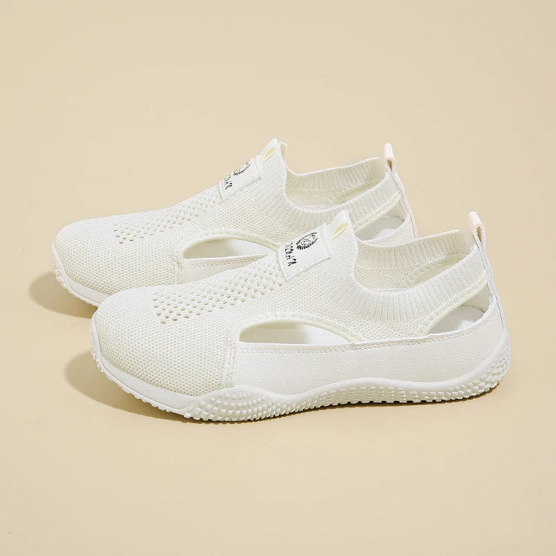New Summer Trendy Mesh Sandals, Hollow Breathable Casual Board Shoes, Thick Sole Versatile Women's Vulcanized Shoes