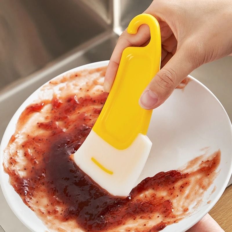 Silicone Kitchen Scraper Set for Pan Pot and Dish Cleaning