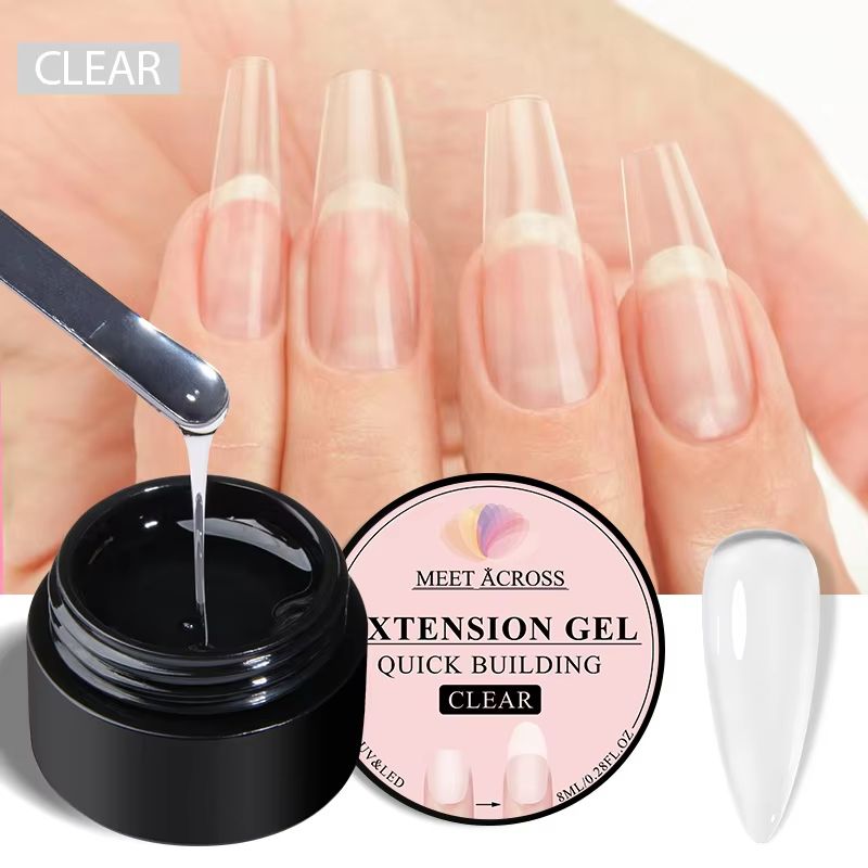 MEET ACROSS Milk White Quick Extension Gel Nail Polish 8 ml