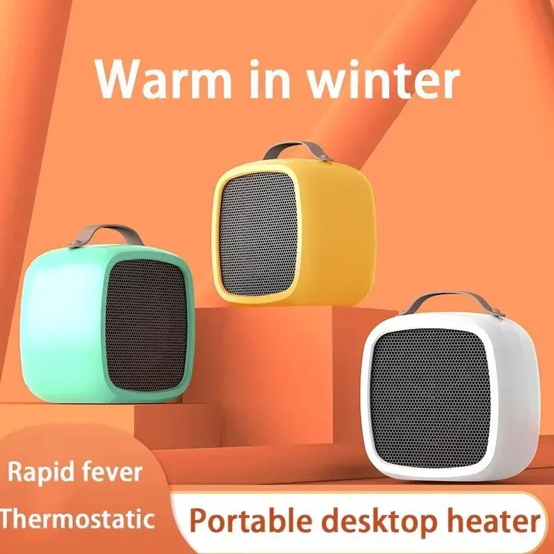 USB Mini Space Heater Desktop Warm Air Blower – Portable Electric Personal Heater for Office & Dorm