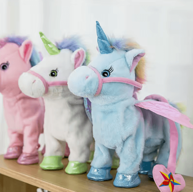 Cute Plush Electric Walking Talking Unicorn Alpaca Musical Toy for Kids 35cm