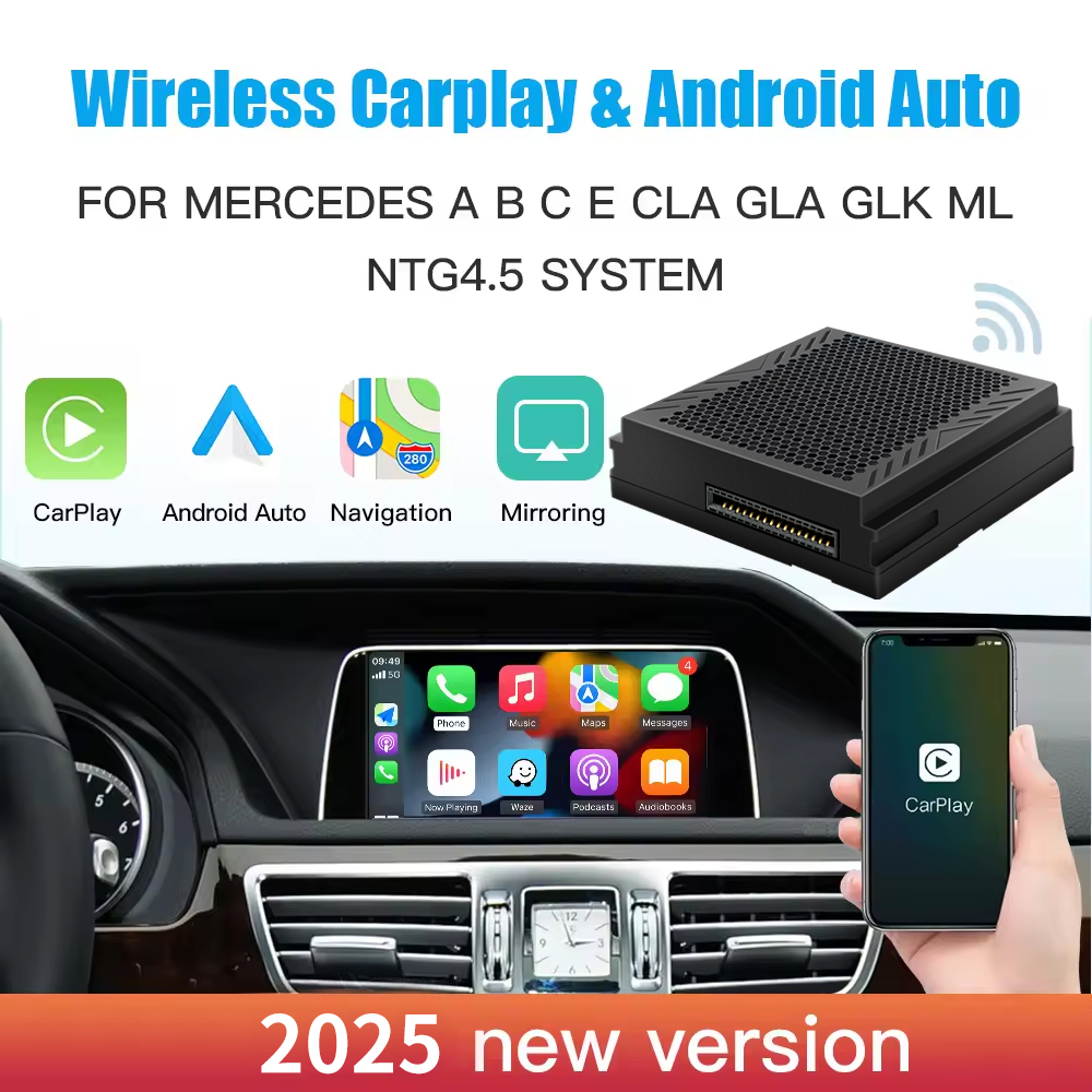 Wireless CarPlay for Mercedes Benz A/B/C/E/CLA Android Auto Navigation & Screen Mirroring