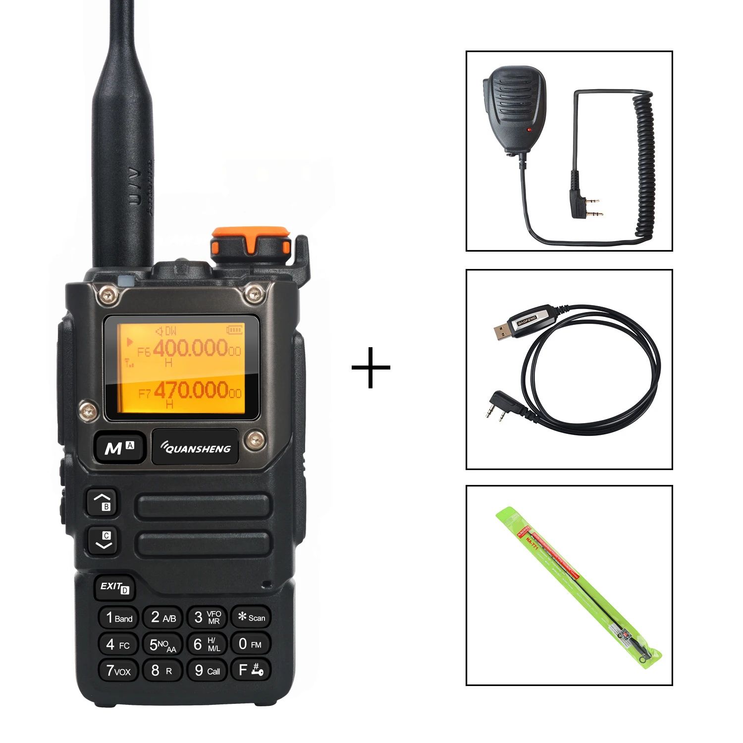 Quansheng UV-K5(8) Multi-Band Two-Way Radio with Air Band Receive, DTMF & Fast Frequency Scan