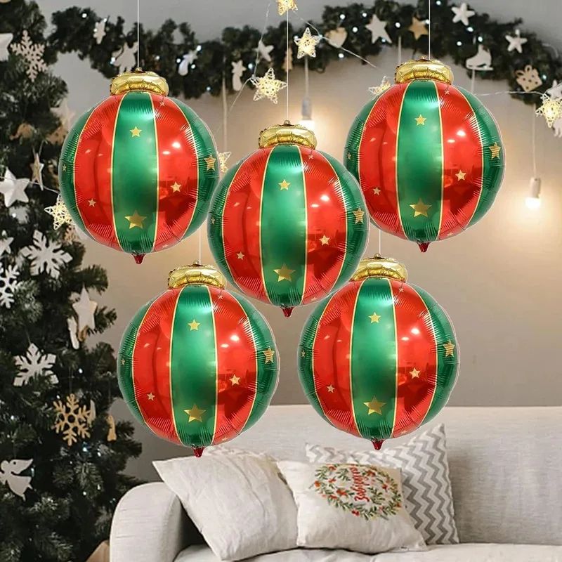 Christmas Star Foil Balloon Decoration Set 5pcs