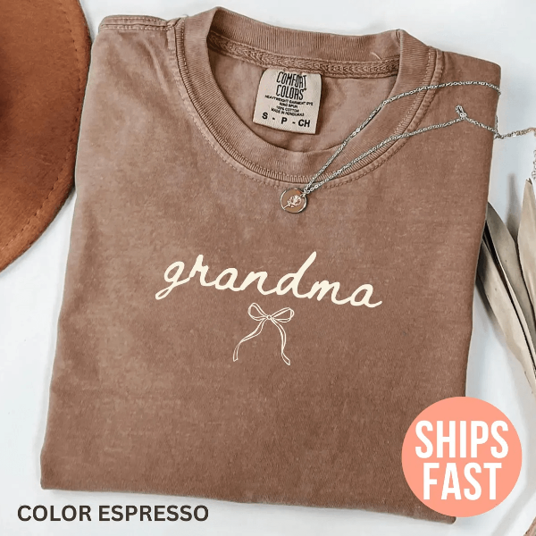 Cute Grandma Shirt Comfort Colors Promoted to Grandma Gift Tee