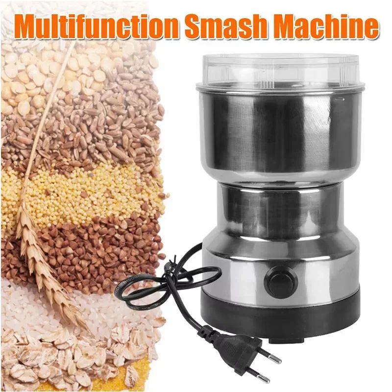 4-Blade Electric Coffee & Spice Grinder, One-Touch Grain & Nut Mill with Stainless Steel Blades