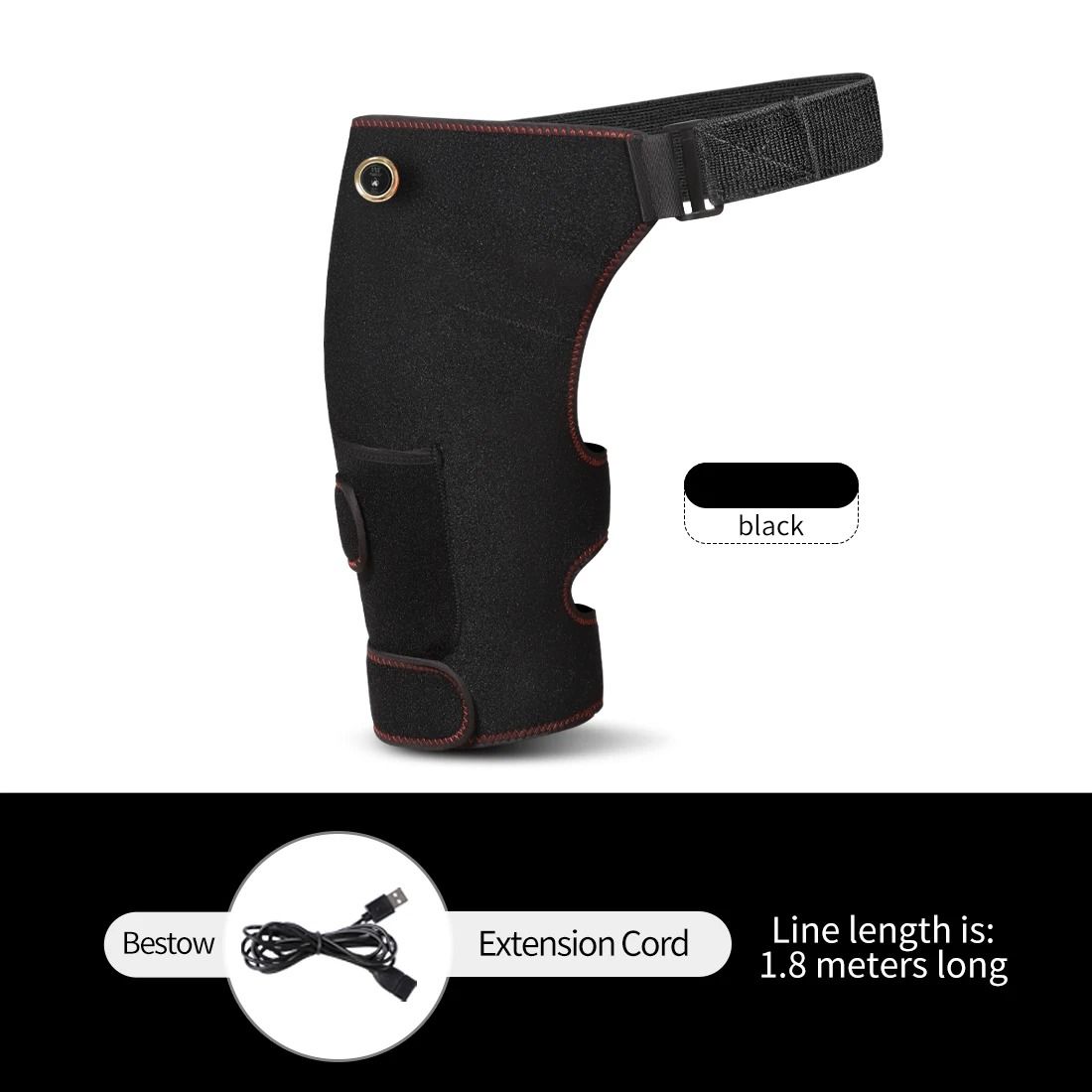 Cordless Heated Hip Brace with Massager for Lower Back and Sciatica Support