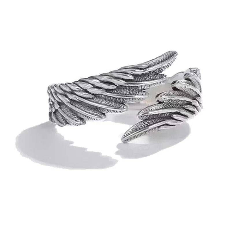 Antique Silver Dragon Wing Adjustable Ring