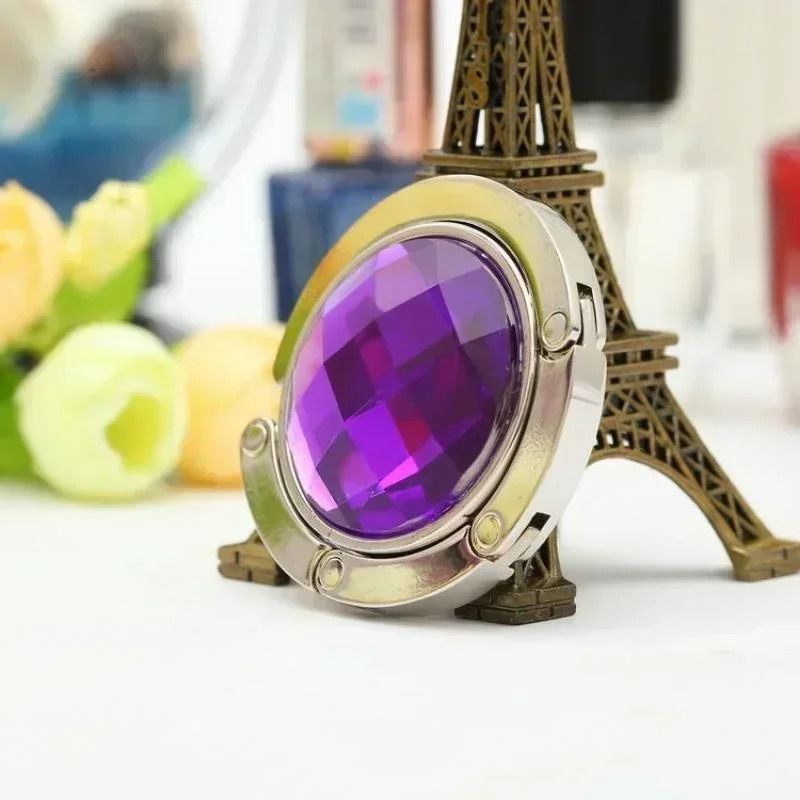 Foldable Crystal Purse Hook and Table Bag Holder