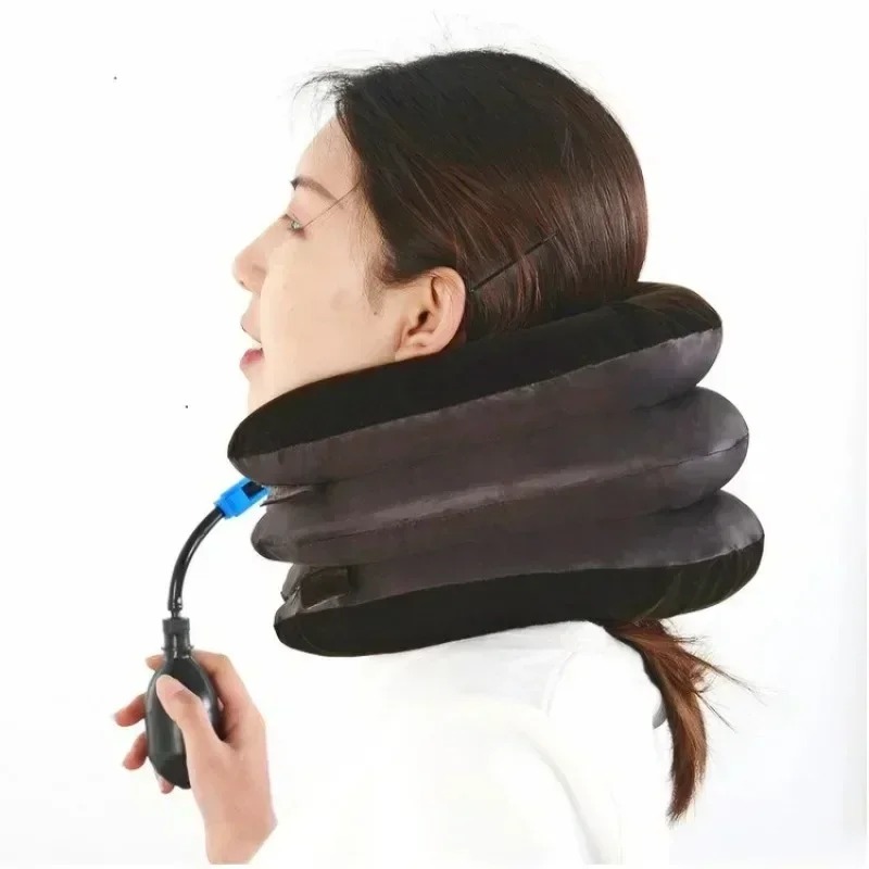 Adjustable Inflatable Neck Traction Device Cervical Support Brace for Neck Pain Relief