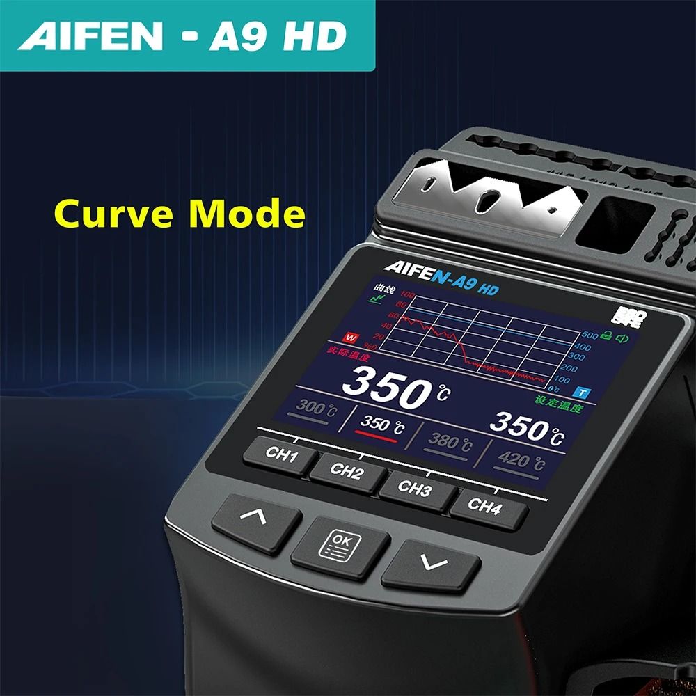 AIFEN A9HD 180W Digital Soldering Iron Station with Curve Mode