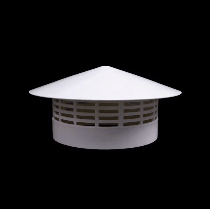 PVC Roof Air Vent Grille Cover – Round Weatherproof Exhaust Cap (75–200mm)