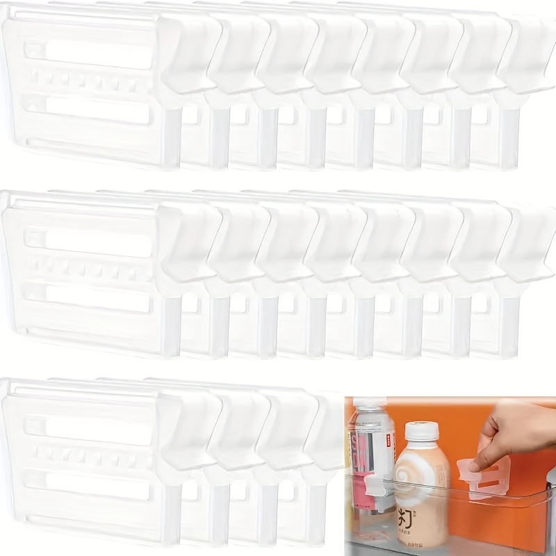 Adjustable Refrigerator Space Divider, Expandable Drink and Sauce Organiser, Maximise Fridge Storage, Neatly Arranged