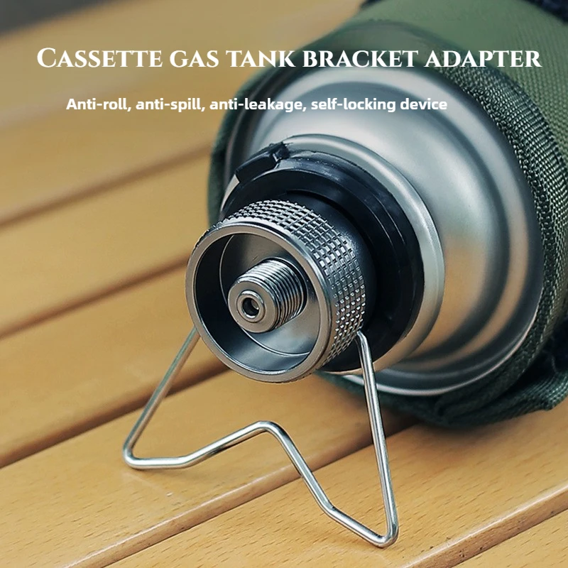 Butane Gas Adapter for Camping Stoves Portable Nozzle Bottle Conversion Joint with Screw Valve
