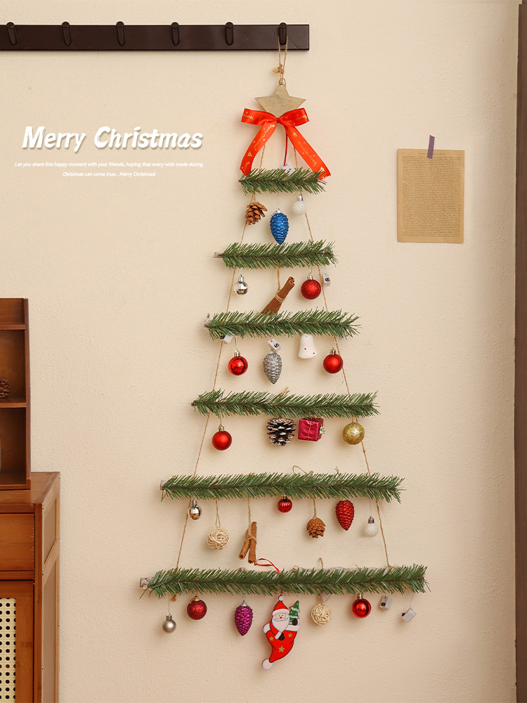 Wall Christmas Tree Decoration Luminous Pendant Foldable Christmas Tree