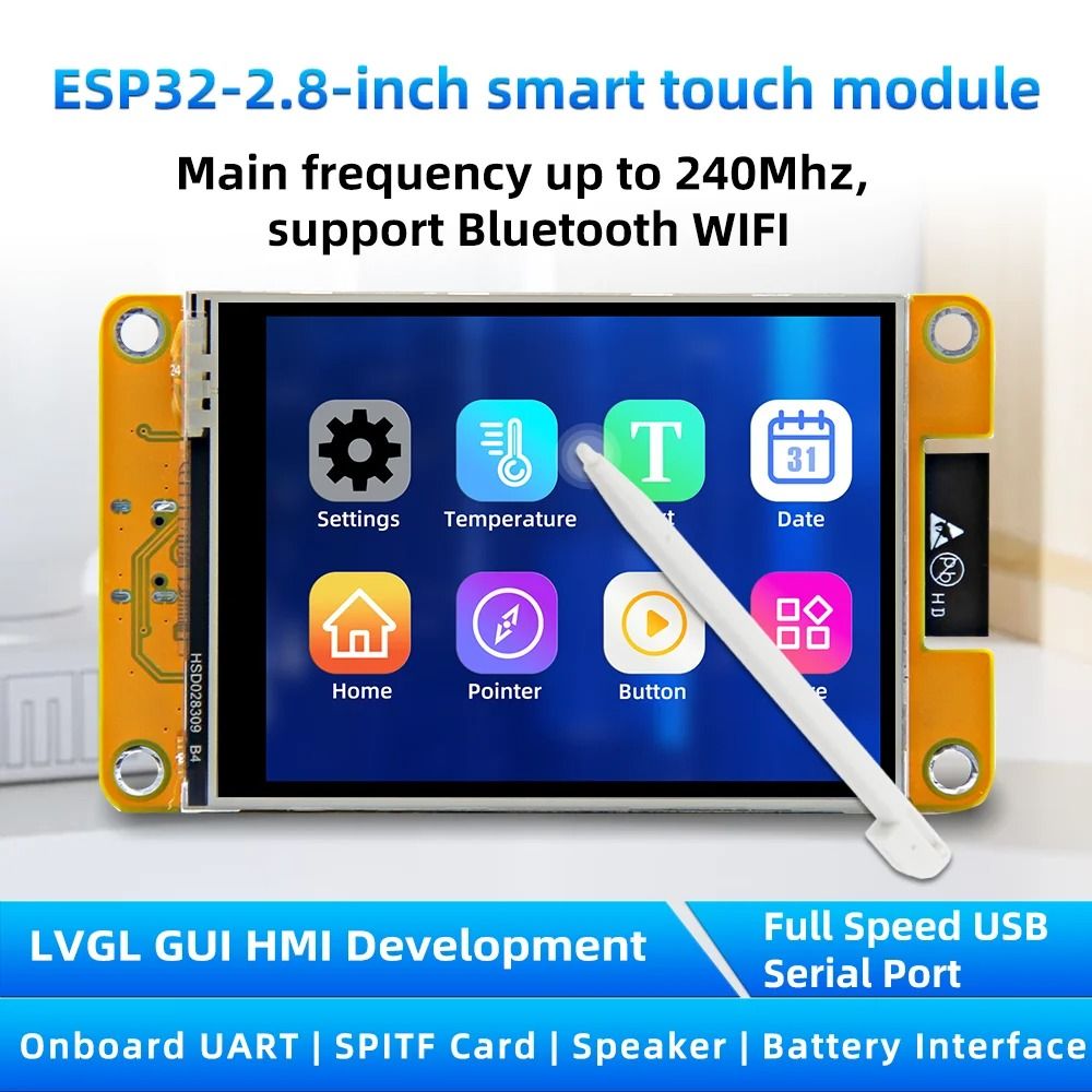 ESP32 Arduino LVGL WiFi Bluetooth Development Board with 240x320 TFT Touch Display