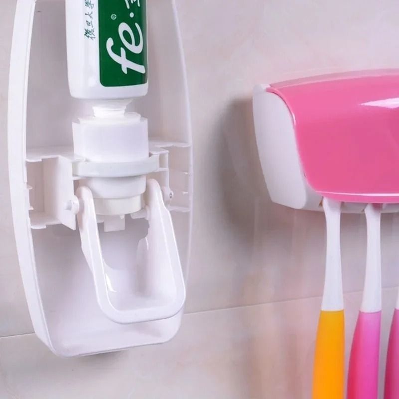 Automatic Toothpaste Dispenser & Holder | Premium Wall-Mount Squeezer & Dust-Proof Bathroom Infrastructure