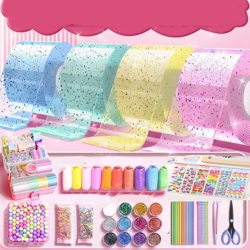 Double Sided Nano Glue Knead Music Tape Bubble Blowing Stickers Full Set of Nano Tape Decompression Toy
