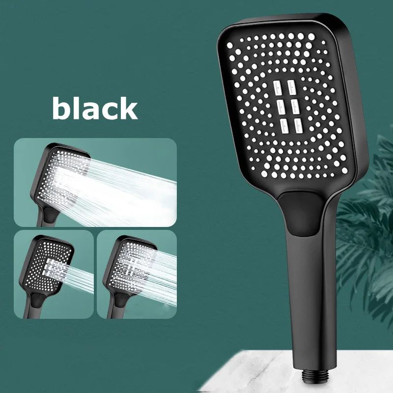 High Pressure Adjustable Shower Head 3 Mode Rainfall Shower
