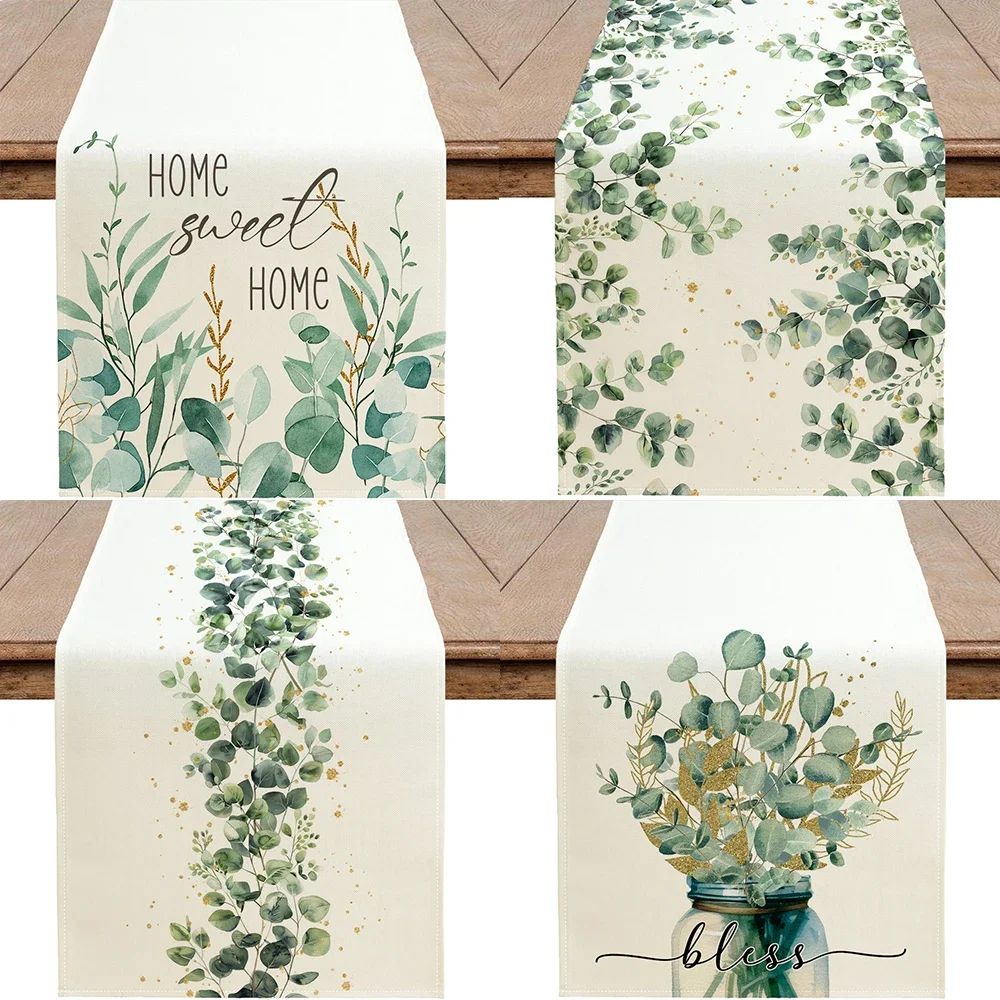 Eucalyptus Table Runner for Spring Table Decor and Farmhouse Dining Styling