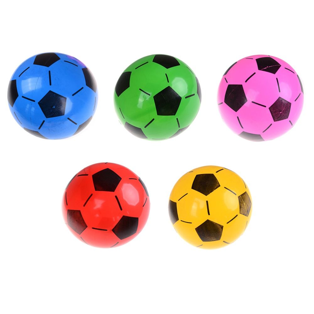 Inflatable Beach Ball Kids Soccer Toy Durable Rubber Outdoor Play Ball