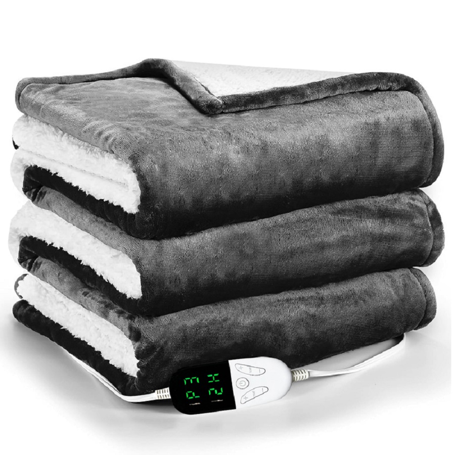 Electric Heating Blanket, Soft Heated Throw Blanket, Heating Levels, Auto Off