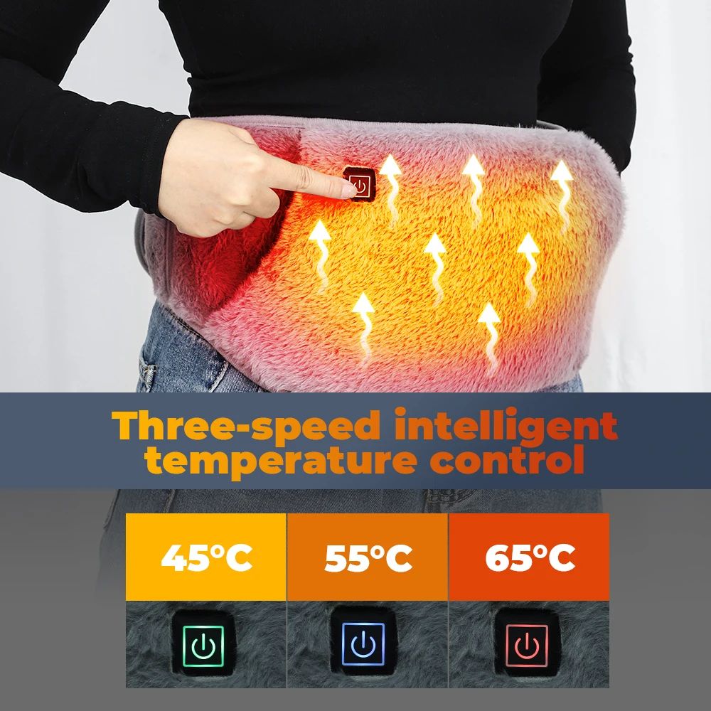 USB Electric Heating Waist Belt Hot Compress Warmer