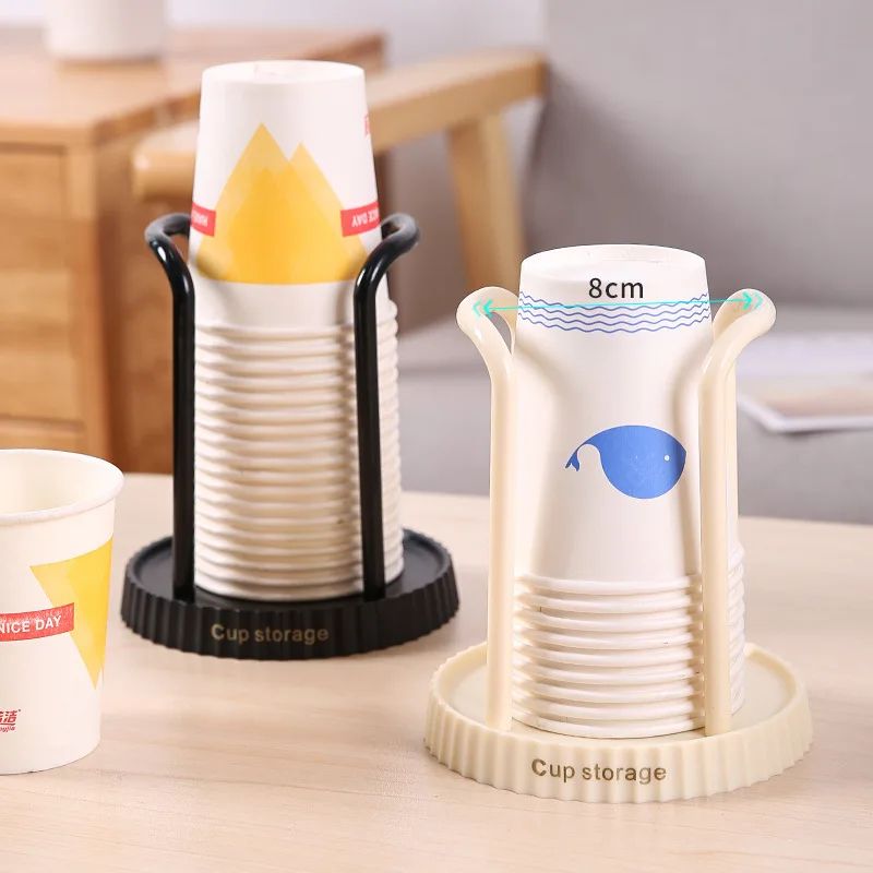 Desktop Disposable Paper Cup Holder Storage Rack