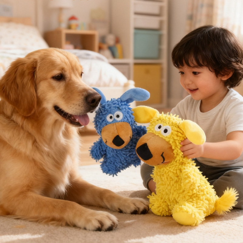 Dog Pet Toys, Bite Resistant, Self Entertaining, Relieve Boredom, Teeth Grinding and Sound Companionship