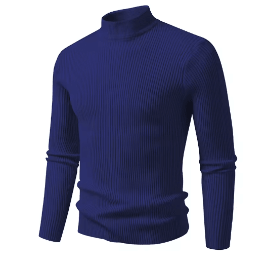 Mens Mock Neck Pullover Sweater High Neck Long Sleeve Winter Casual Knit